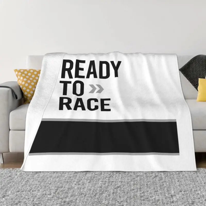 

Ready To Race Blanket Warm Fleece Soft Flannel Bitumen Bike Life Enduro Cross Motocross Throw Blankets Bedding Sofa Home Spring