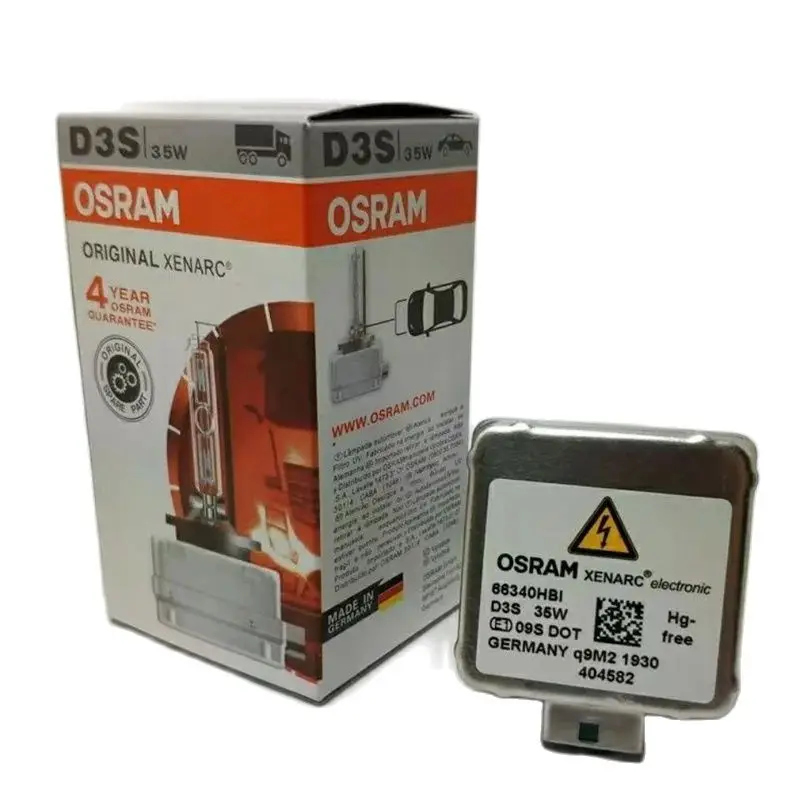 Фото Бесплатная доставка 1 шт. OSRAM D1S D2S D2R D3S D4S D4R D8S 35 Вт PK32d-5 оригинальная XENARC 4 года гарантии E1 DOT сделано в германии №3