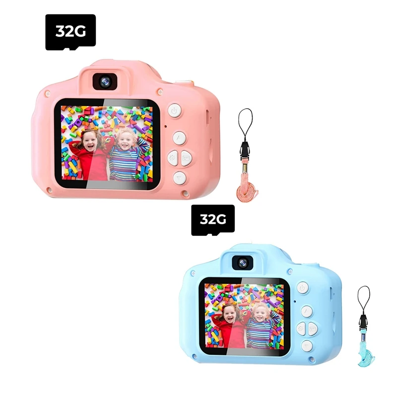 

Kids Camera Toys For 3-9 Year Old Girls&Boys,HD 1080P Digital Video Selfie Cameras For Toddler With 32GB SD Card