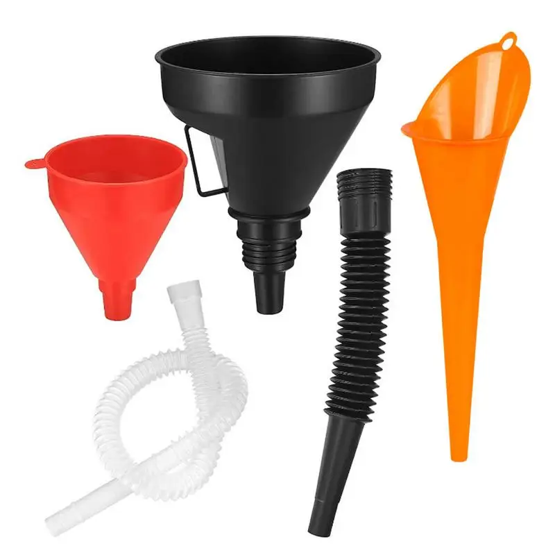 

Автомобильная масляная воронка Набор Гибкая заполняющая Воронка с широким горлом устойчивая к холоду многофункциональная Штабелируемая для жидкости мотоциклов