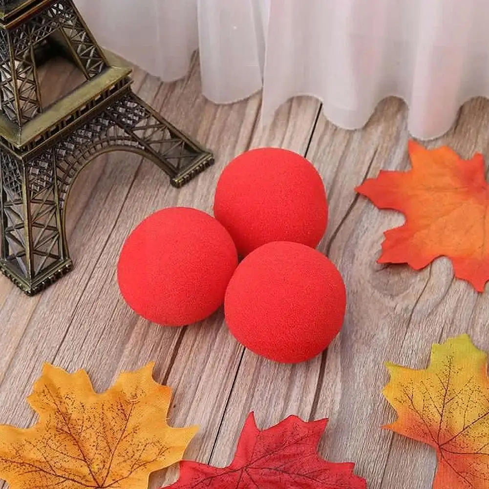 

4pcs 4.5cm Red Sponge Ball High-quality Materials Children Party Toys Props K0l5