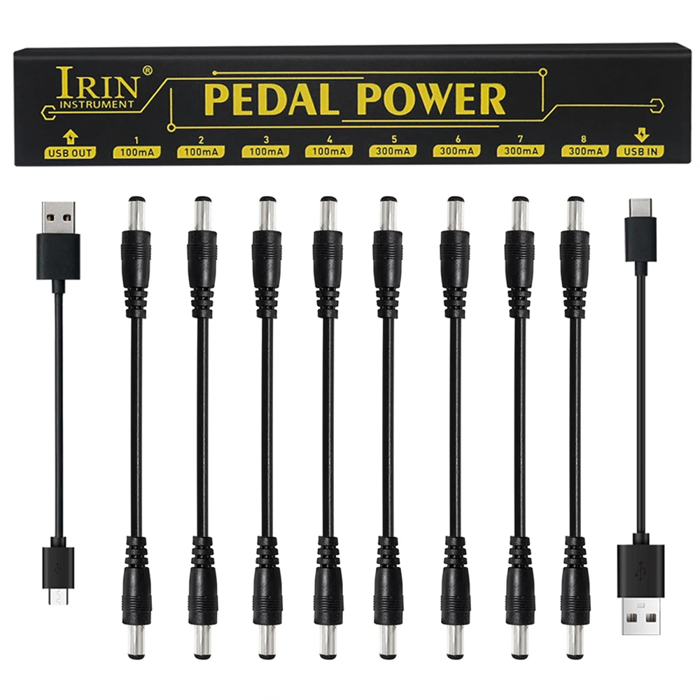 

IRIN PEDAL POWER Guitar Effect Pedal Power Supply 8 Isolated DC Output Guitar Effect Pedal Guitar Accessories