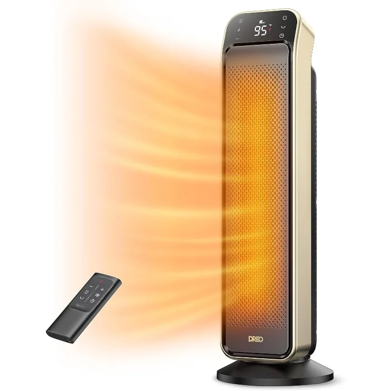 

Dreo Space Heater, 25" 11.5ft/s Fast Quiet Heating Portable Electric Heater with Remote, 3 Modes, Overheating
