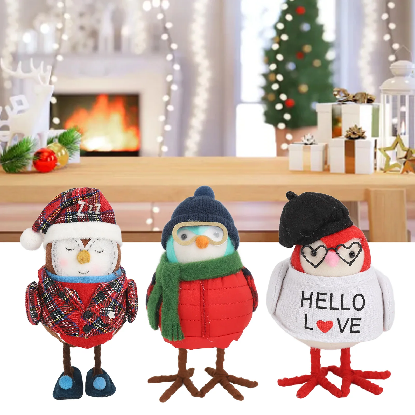 

Small Bird Table Ornament Small Bird Ornament Cotton Cute Shape Home Decoration Decorative Brid Standing Adorable for Festival