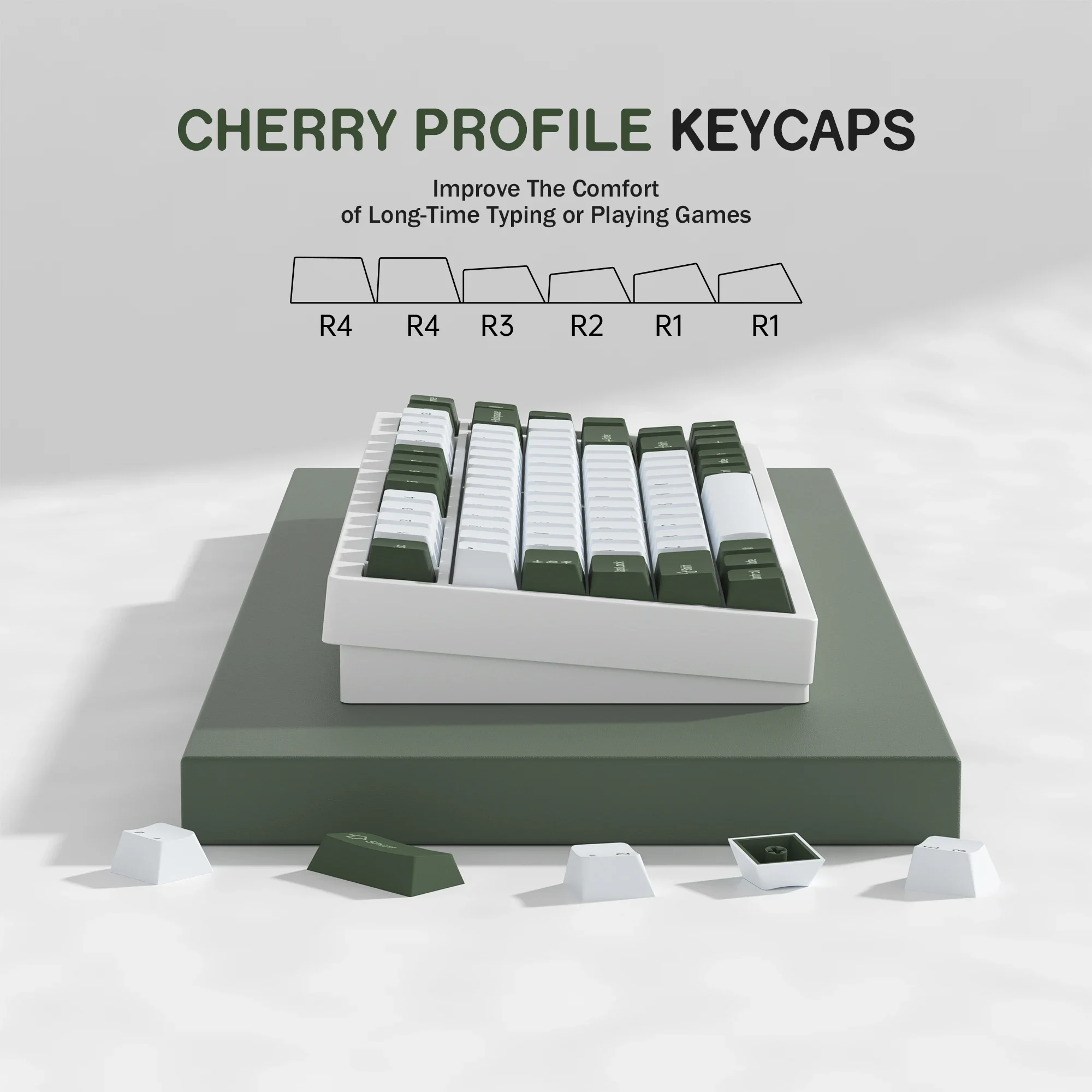 KBDiy 174-клавишный/набор Cherry Profile PBT GMK Ботанические колпачки для клавиш Double Shot 7U ISO