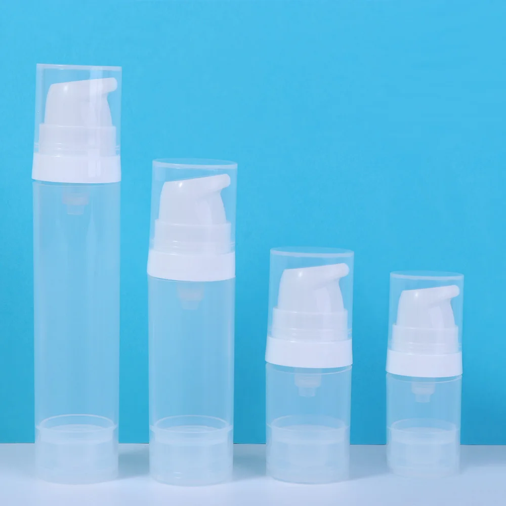 

5/10/15/25ml Empty Plastic Cosmetic Bottle Travel Liquid Bottles Transparent Airless Pump Vacuum Toiletries Container