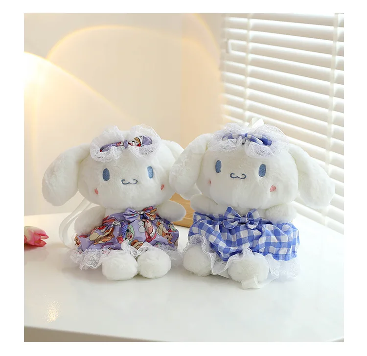 

Sanrio Cinnamoroll милый кролик мягкая плюшевая игрушка Лолита принцесса юбка рюкзак в иностранном стиле искусственная сумка подарок для девочек Н...