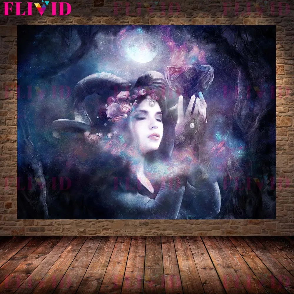 Постер &quotЗимняя богиня и рогатая богиня&quot