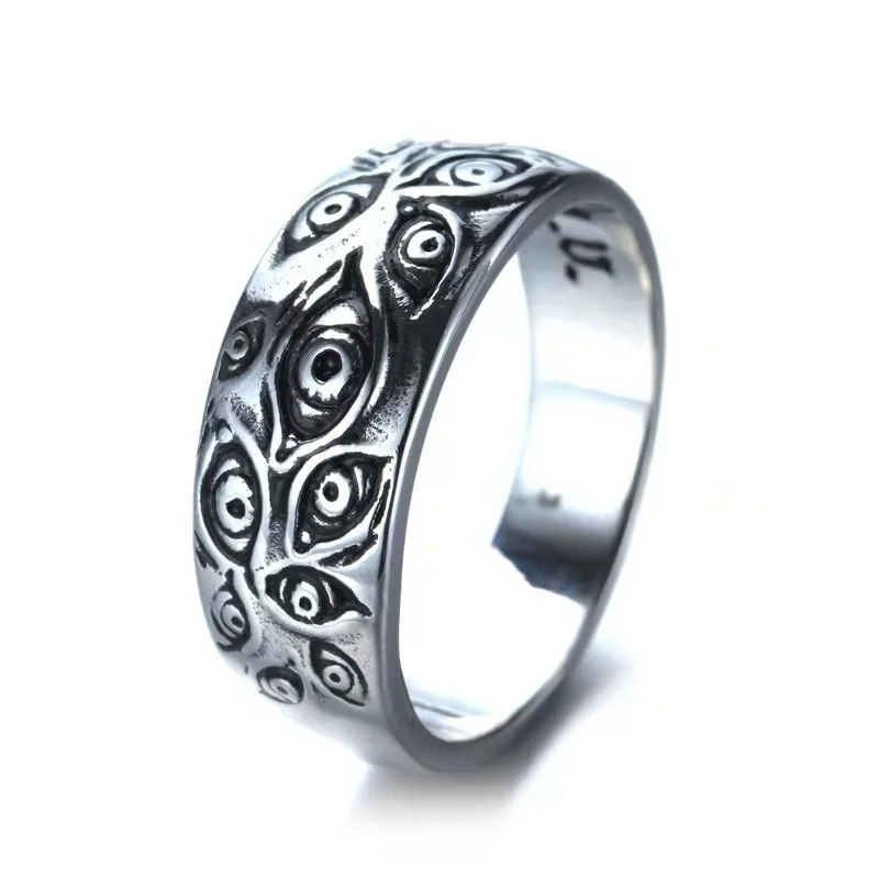 

Vintage Gothic Demon Eye Ring Punk God's Eye Ring Adjustable For Men Women Fashion Punk Boy Girl Birthday Jewelry Gifts