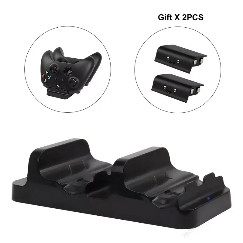

Dual Battery Charger For XBox One Slim/X Controller Accessories Joystick Charging base Dock Station Stand Gamepad Controle