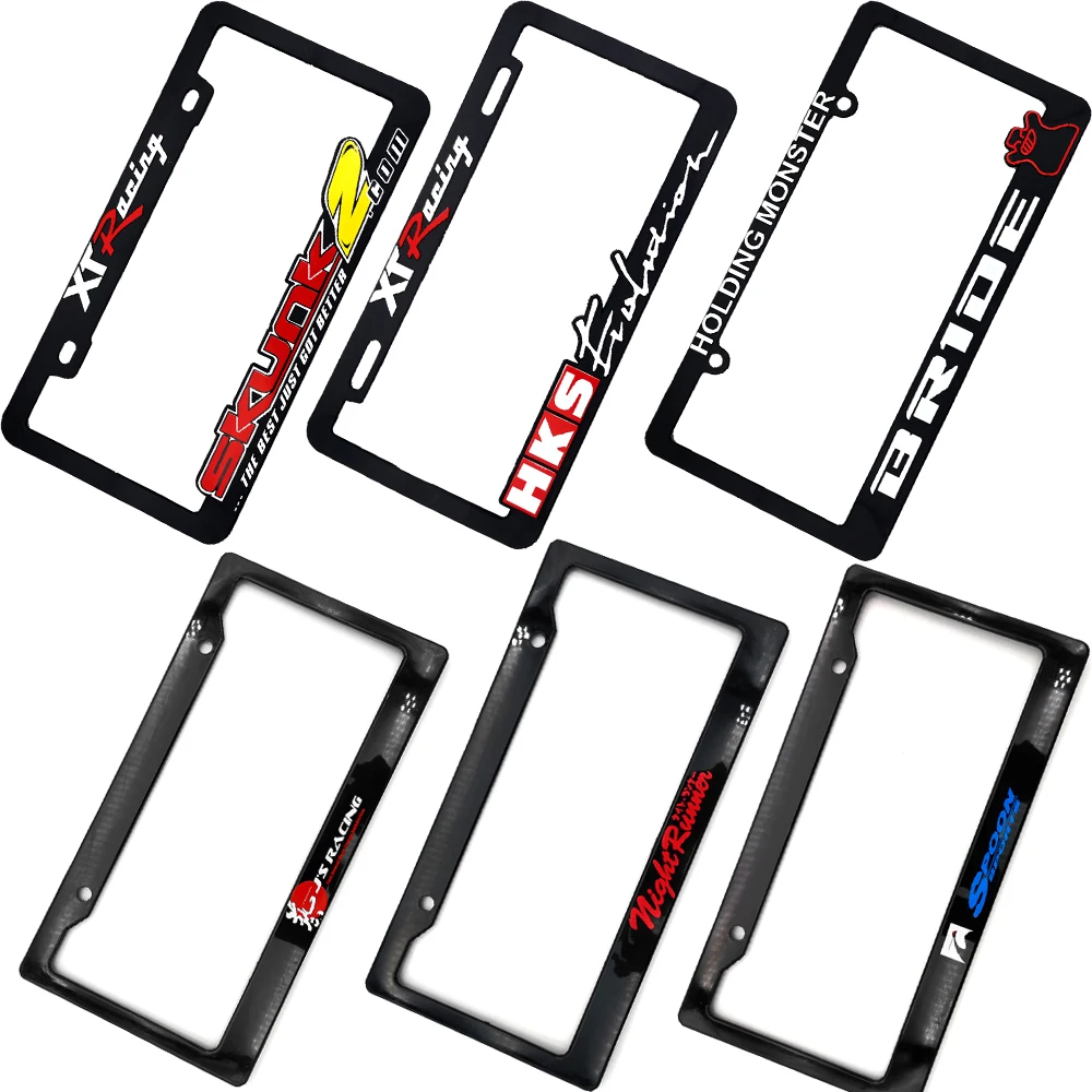 2 шт. рамка для номерного знака автомобиля крышка JDM Bride Skunk2 HKS держатель из