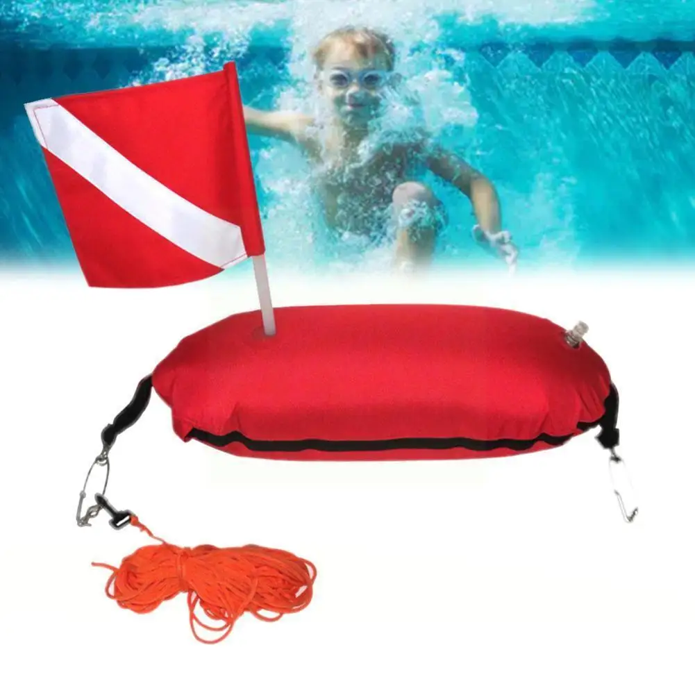

Scuba Diving Freediving Training Buoy Diver Down Flag Float Float Signal Marker Safety Buoyancy Accessroy Gear Diving Y8p6