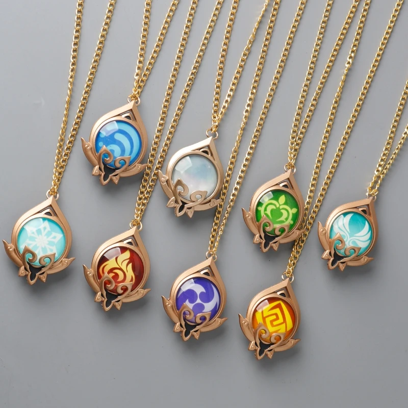 

Anime Necklace Genshin Impact Sumeru Element God's Eye Vision for Men Women Cosplay Accessories Choker Necklaces Gifts