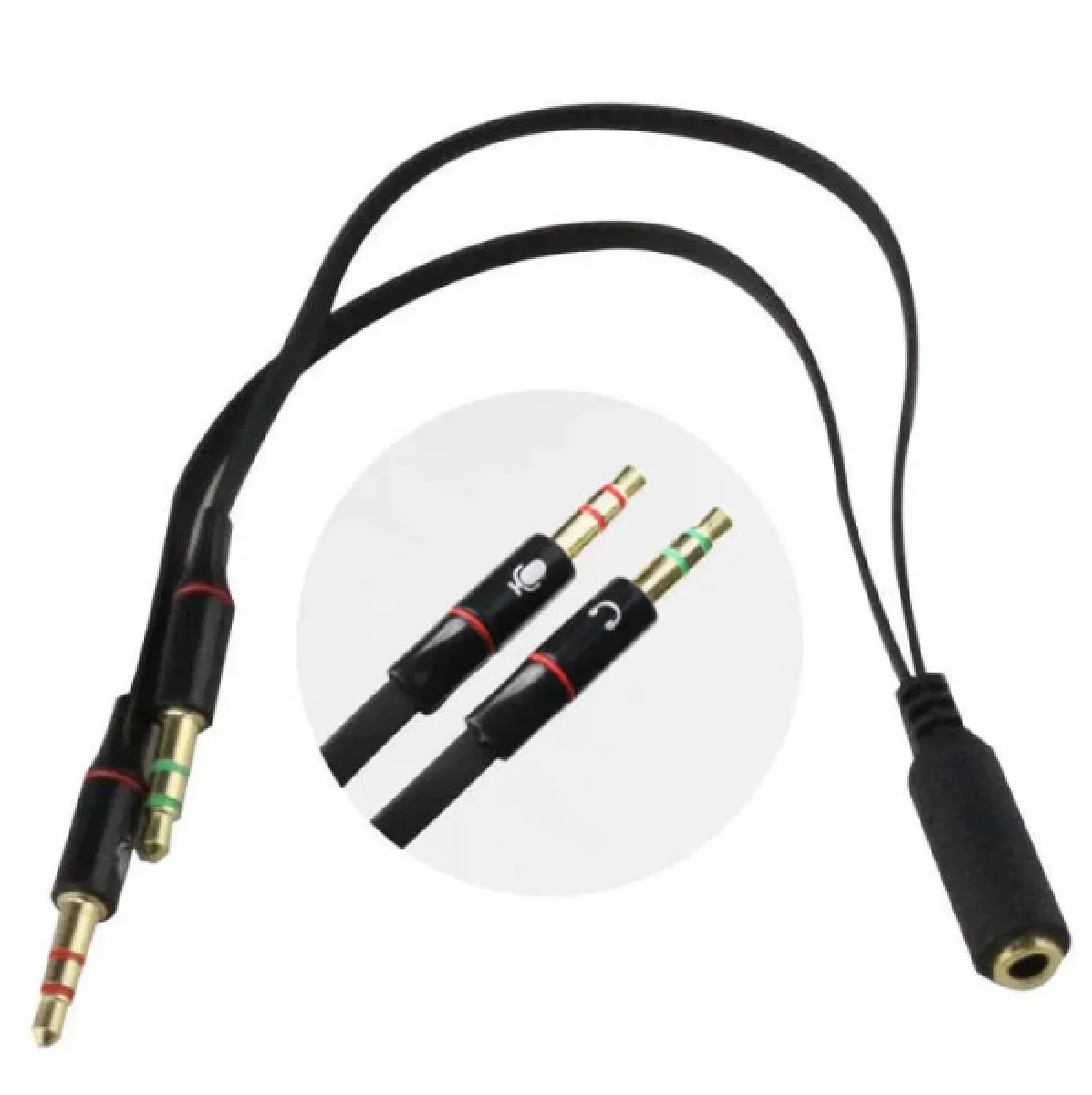 

Adaptador Headset Para Fone 1 P3 Femea Para 2 P2 Macho