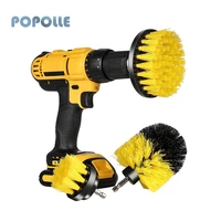 3pcsset nylon cleaning brush for electric drill nylon brush with hexagon handle suitable for household cleaning tools