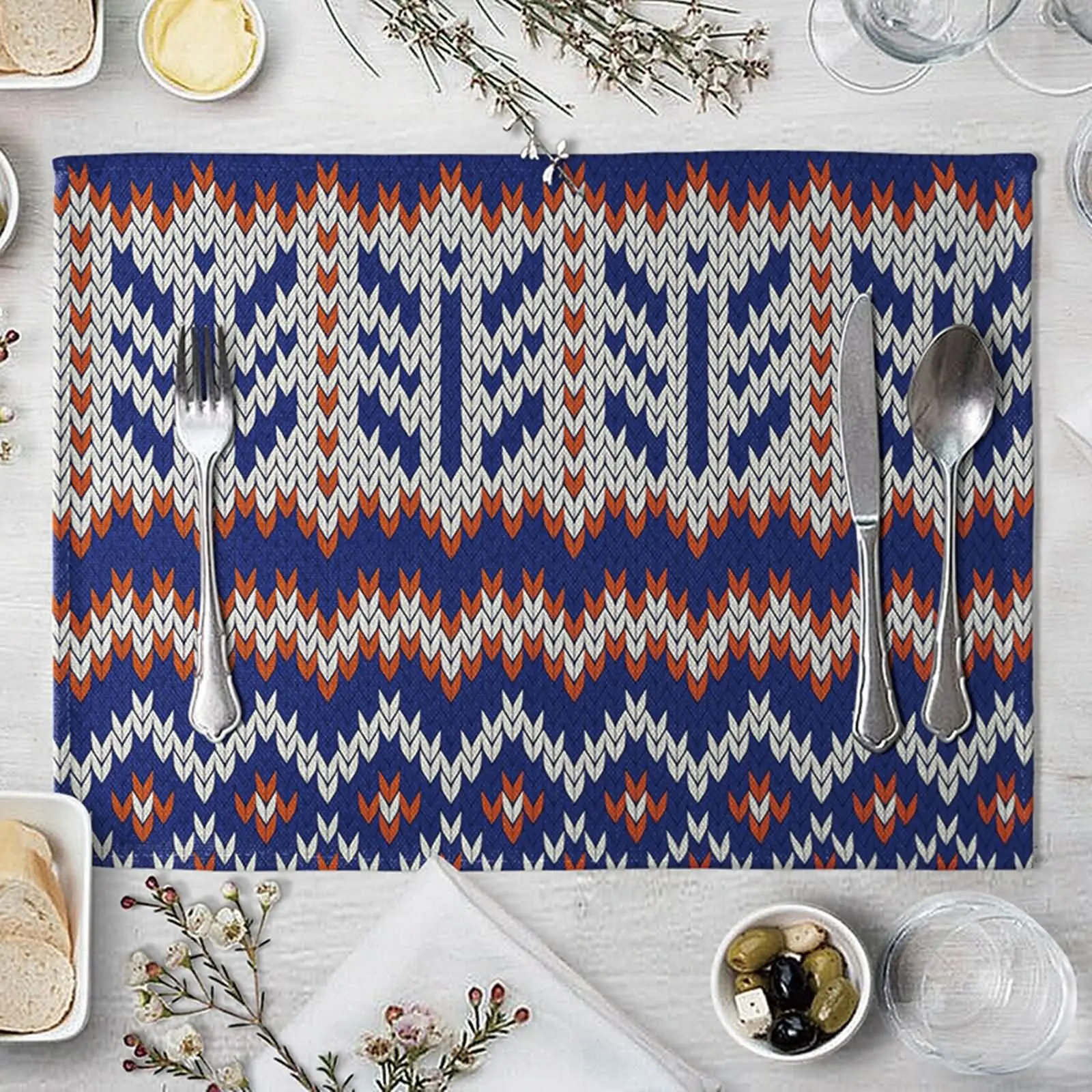 

Льняные салфетки с окантовкой, синие и красные салфетки для детей, салфетки для квадратного стола, коврик для стола из хлопка и льна