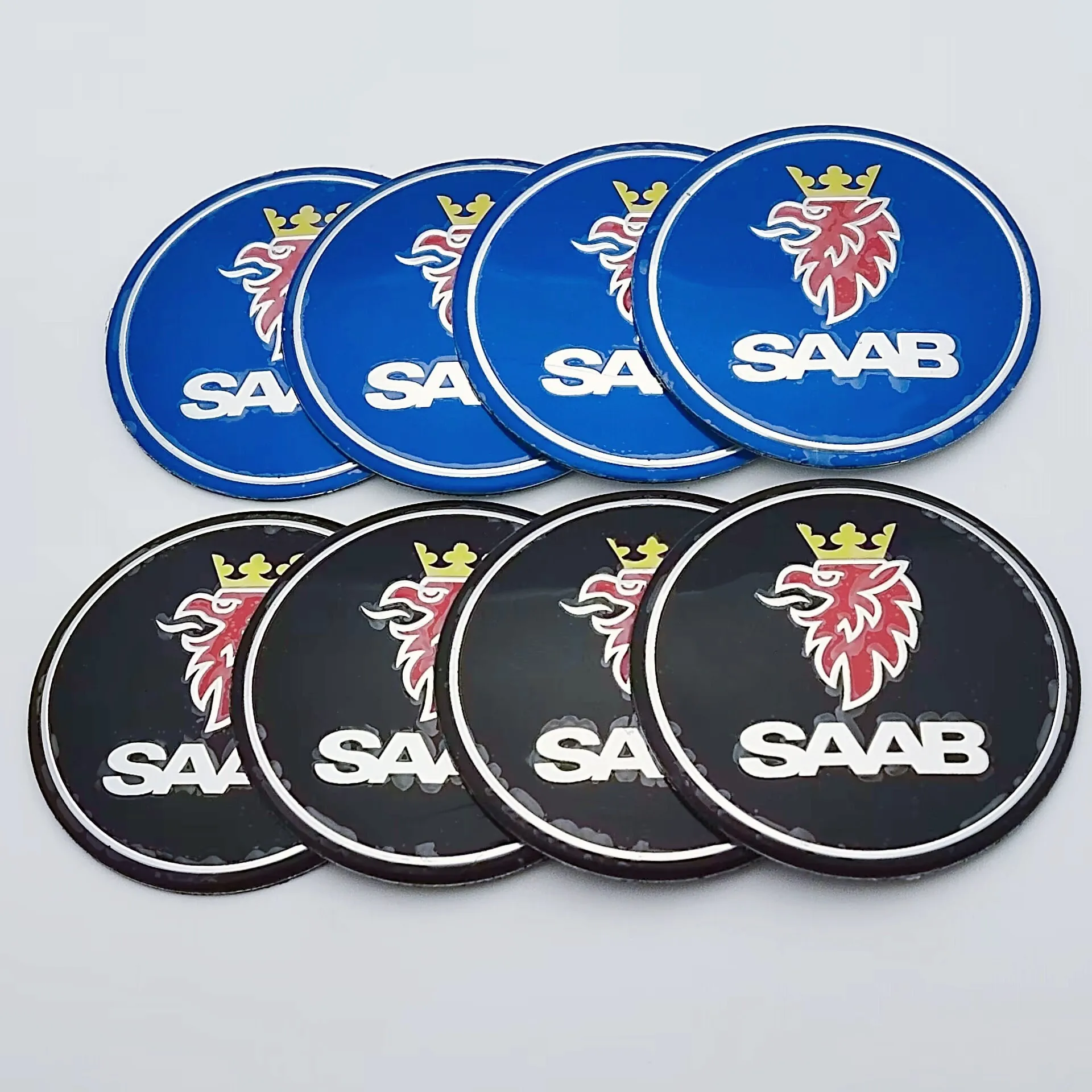 

4 Pcs 56mm 60mm SAAB ABS Car emblem Wheel Center Hub Sticker Rim Badge Decal Reinstall Logo Sticker Styling Car Accessories