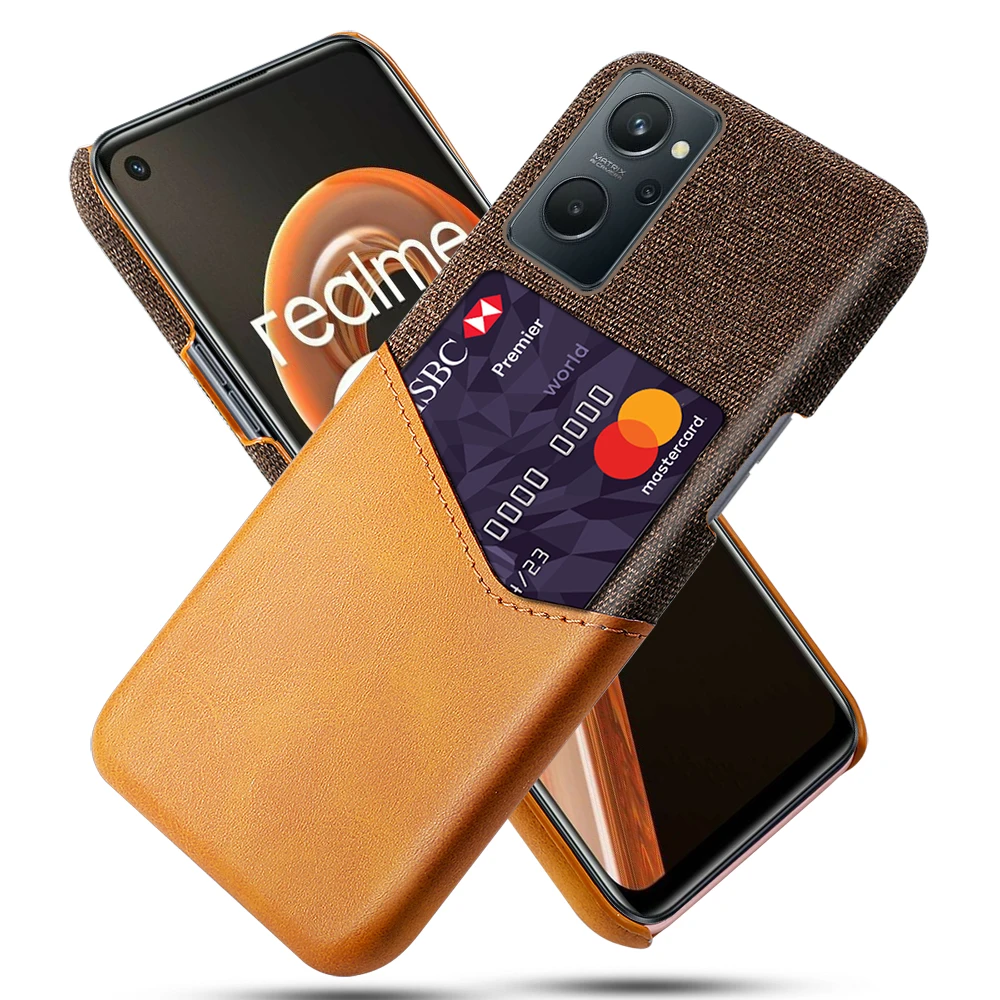 

Realmi9i Case Credit Card Case Soft Cloth Fabric For Realme 9i realmi relme realmy Realm 9 i Coque On Realme9i RMX3491 6.6"