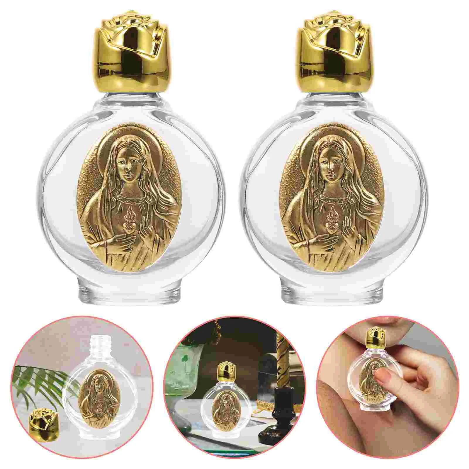 

Embossed Holy Water Bottle Party Favors Church Decorations Wedding Containers Fonts Home