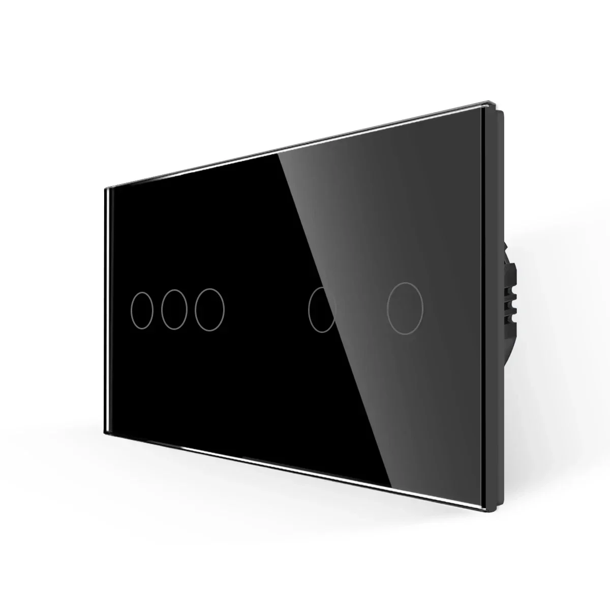 

Сенсорный настенный выключатель Bingoelec, выключатели света, черная панель из закаленного хрустального стекла, 1/2/3/4-канальная кнопка, AC100-240V, сенсорный прерыватель