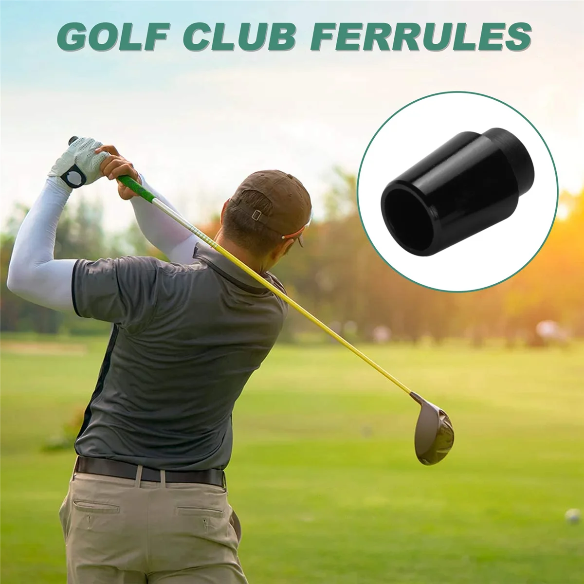 12Pcs Golf Ferrules Compatible with PXG Irons 0.355 Inch Tip Shaft Club Shafts Sleeve Adapter