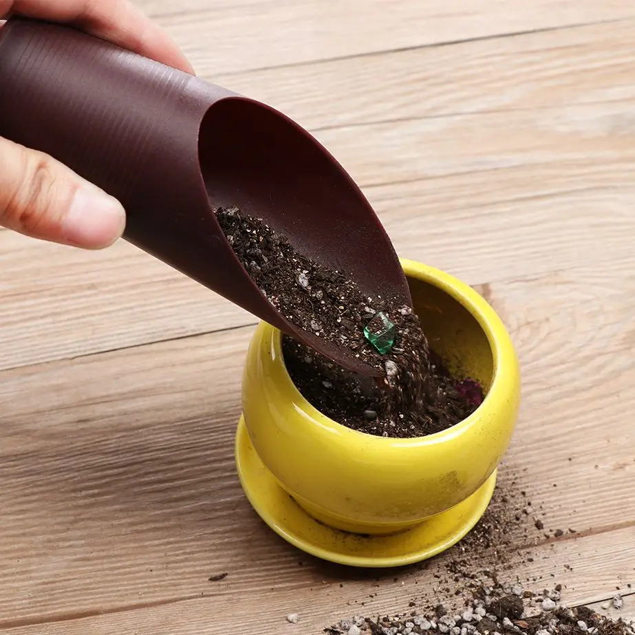 

1PC Plastic Soil Shovel Cup For Garden Soil Spade Cultivation Bucket Potted Bonsai Fleshy Plant Mini Spade Home Gardening Tools