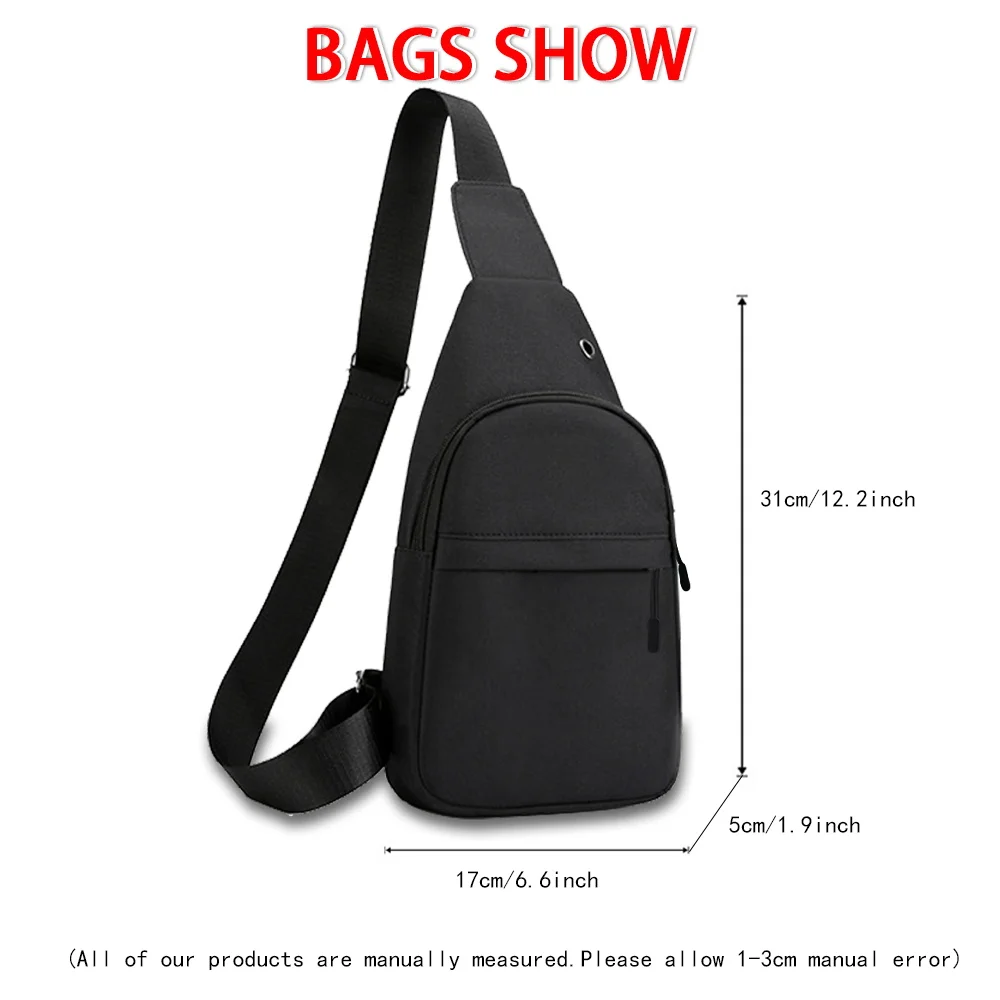 Men Fashion Backpack Crossbody Shoulder Bag Chest Pack with USB Charging Port Sling Side Women Travel Messenger Bag Chest Bag