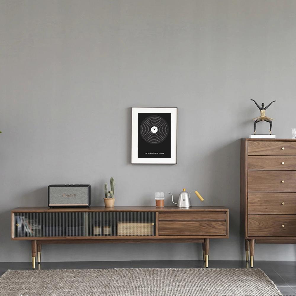 Изготовленная на заказ песня персонализированный музыкальный постер