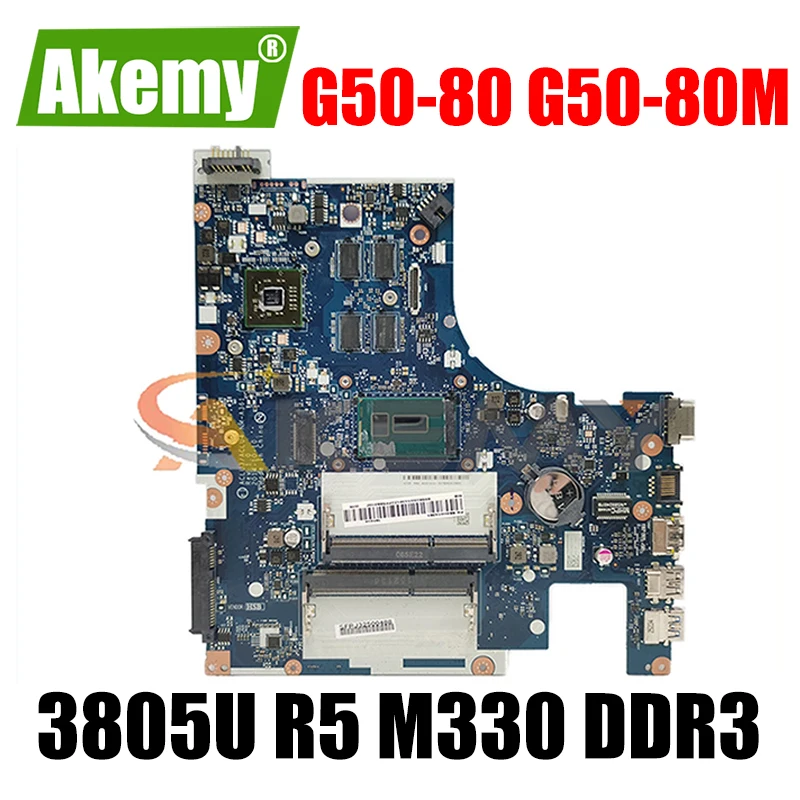 

Akemy ACLU3/ACLU4 NM-A361 Motherboard For Lenovo G50-80 G50-80M Laptop Motherboard CPU 3805U R5 M330 DDR3 100% Test