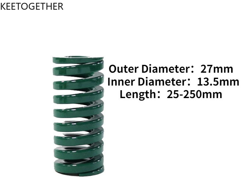 

Outer Diameter：27 Inner Diameter：13.5 Length：25-250 Green Spring Rectangular Spring Steel TF Light and Small Load Outer Diameter