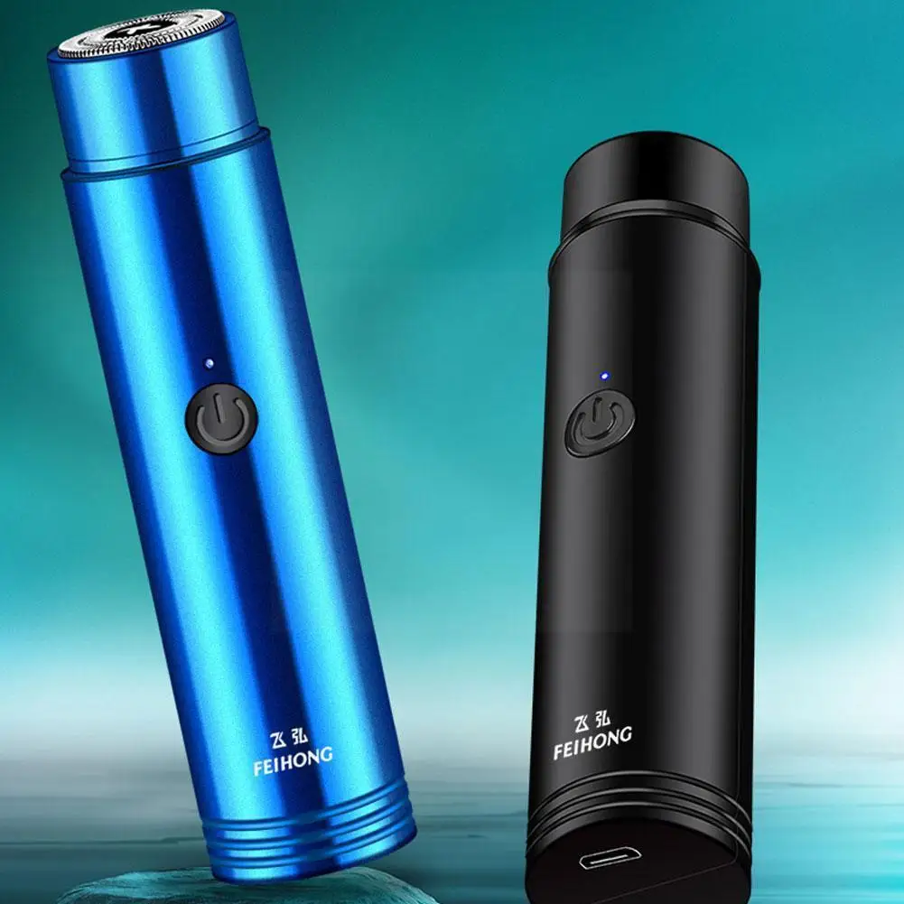 

Mini Electric Shaver For Men Portable Electric Shaver Black Blue Beard Knife USB Charging Men's Shavers Face Body Shaver X0Z9