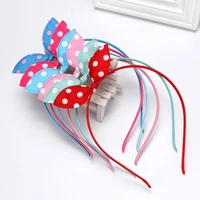 new girl headbands korean childrens rabbit ears hair band polka dot bow hair ties hair scrunchie hairpins baby accessories