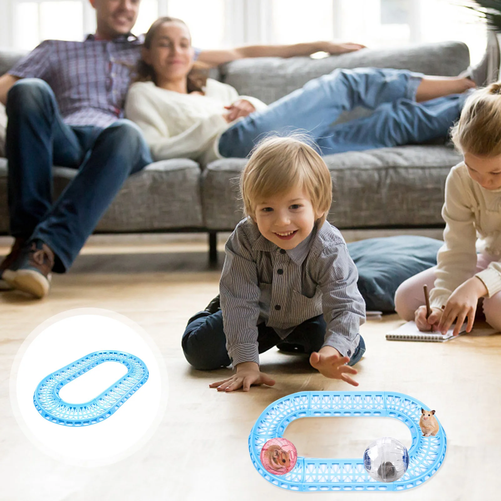 

6PCS/Set Hamster Exercise Track Pet Rolling Runway Small Animal Supplies