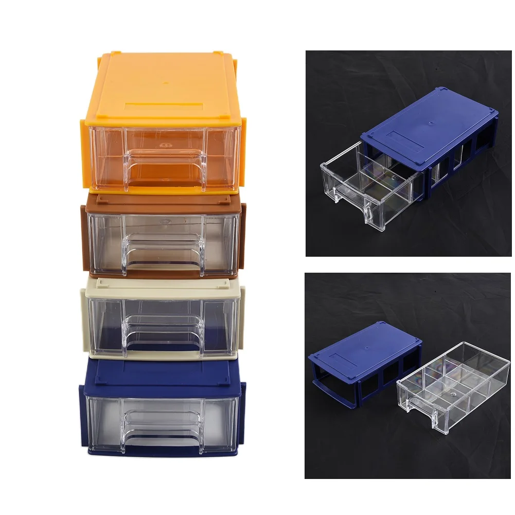 

1PCS Stackable Hardware Parts Storage Box Drawer Storage Shelf Plastic Component Screws Toolbox 140*90*40mm