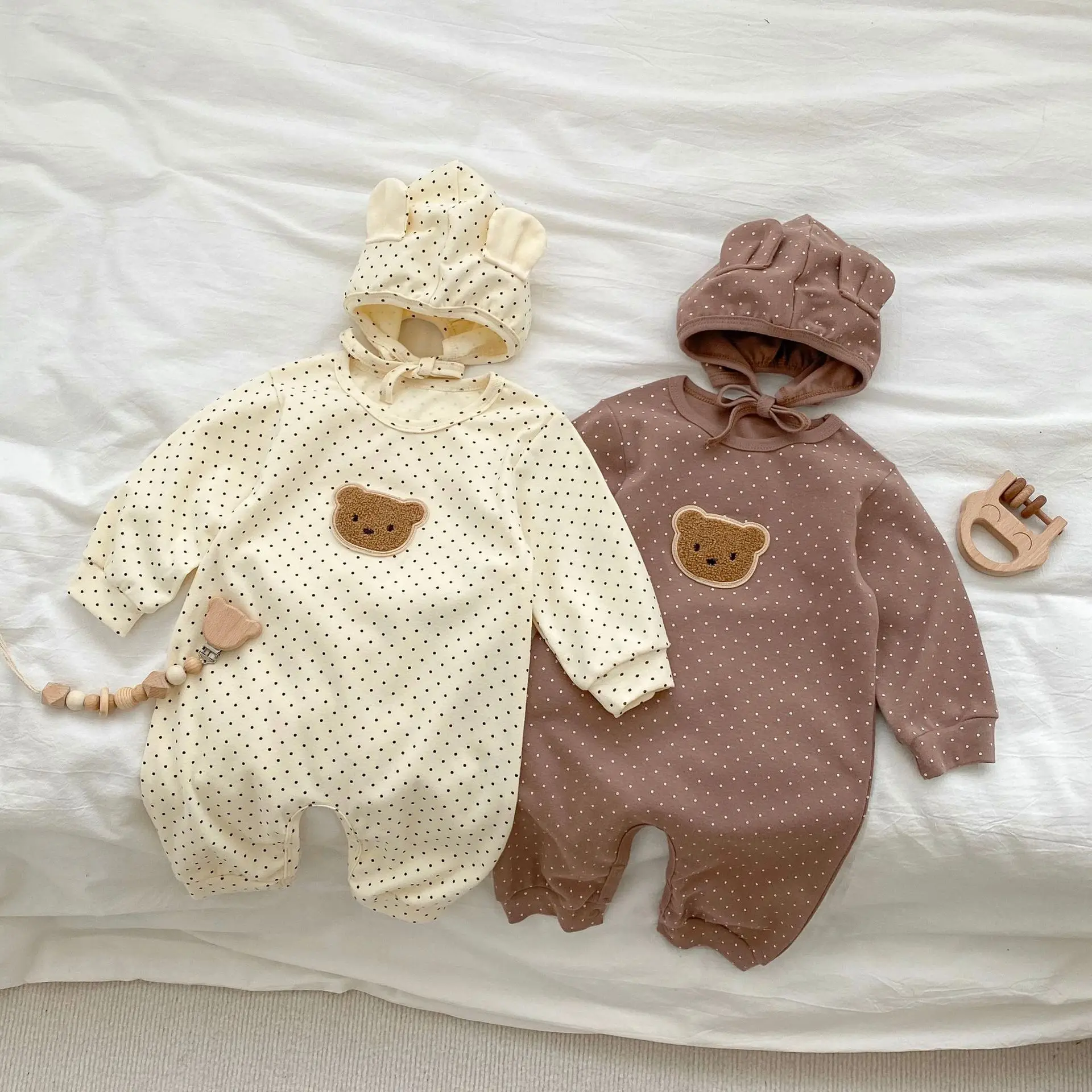 

Baby Rompers Newborn Boys Girls Cotton Jumpsuits Hats Clothes Sets 0-18m Spring Autumn Infant Unisex Playsuits Children Outfits