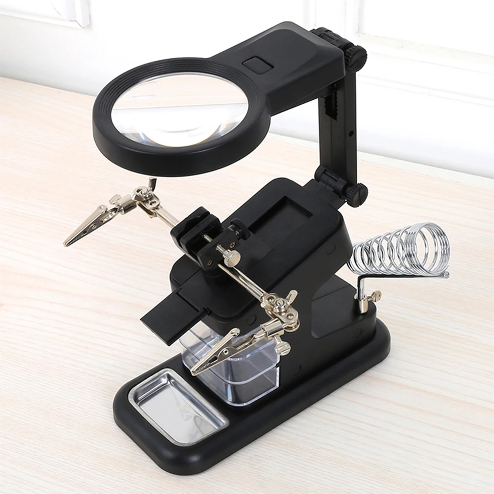 

Подставка с увеличительным стеклом для электрической паяльной станции USB