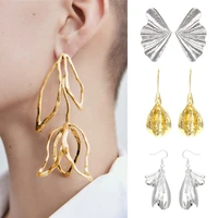 retro earrings for woman fashion party exaggerated jewelry holiday golden flower