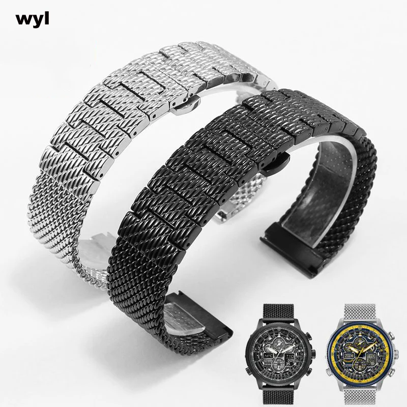 

High-end Milan Mesh Stainless Steel Bracelet For Citizen JY8078 JY8037 JY8031 Watch strap mens luxury watch Band 22mm 23mm