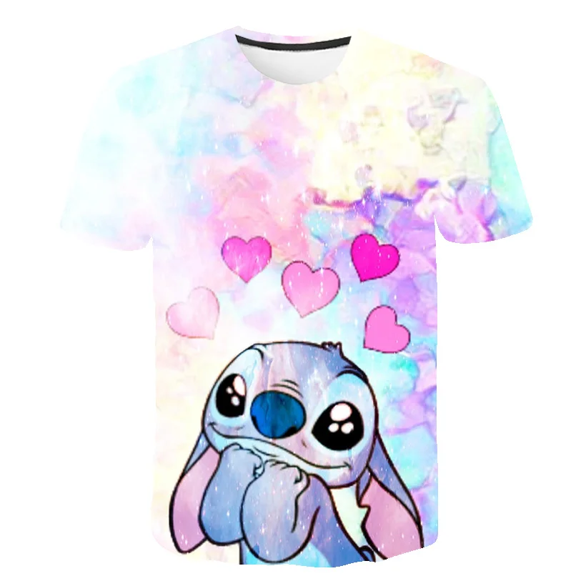 Kids Stitch T Shirts Child Boys Girls Cartoon Stich T-Shirts Clothes Children's Summer Casual Tops Tees 1-14 Years Old Costumes