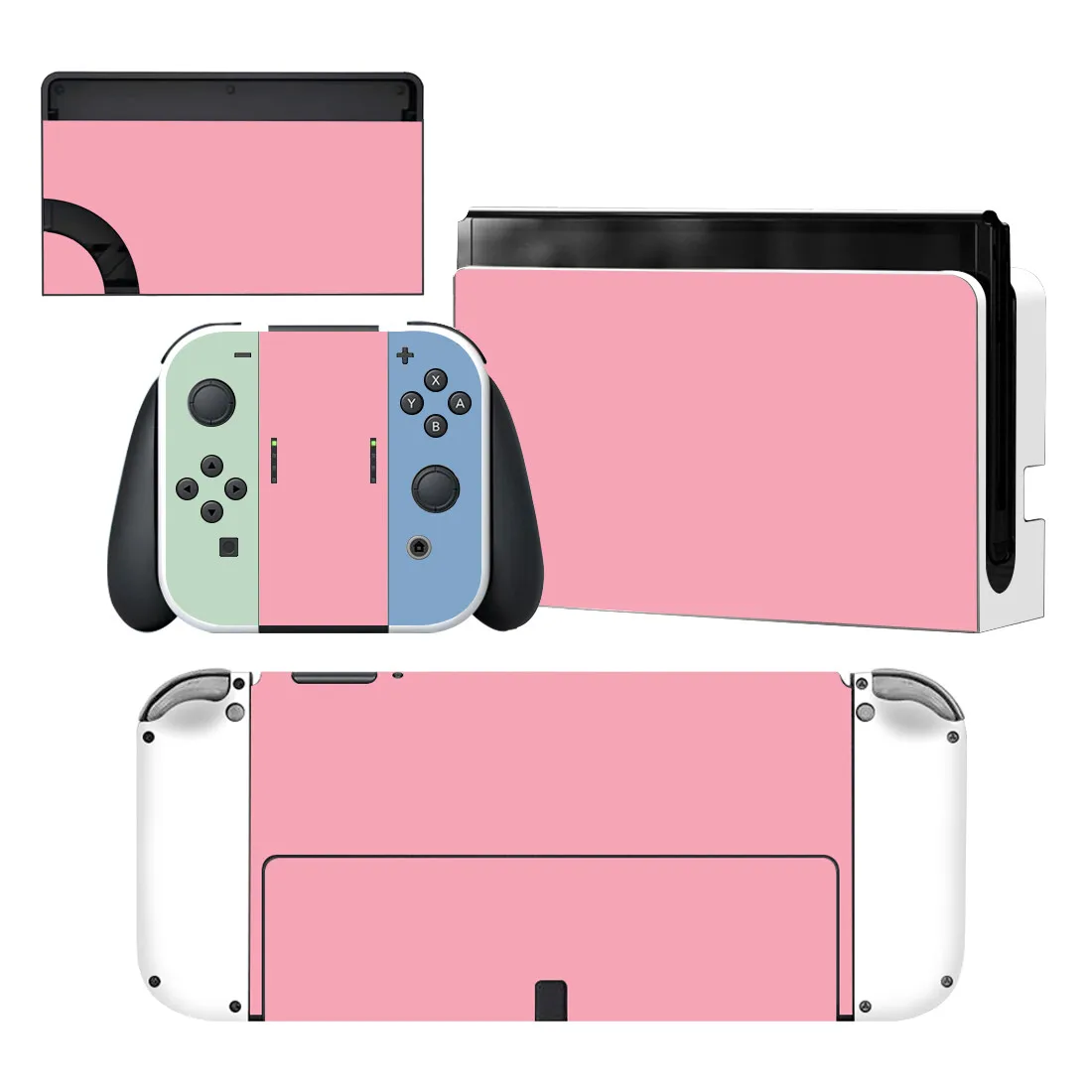 

Pure Pink Color Nintendoswitch Skin Cover Sticker Decal for Nintendo Switch NS OLED Console Joy-con Controller Dock Vinyl