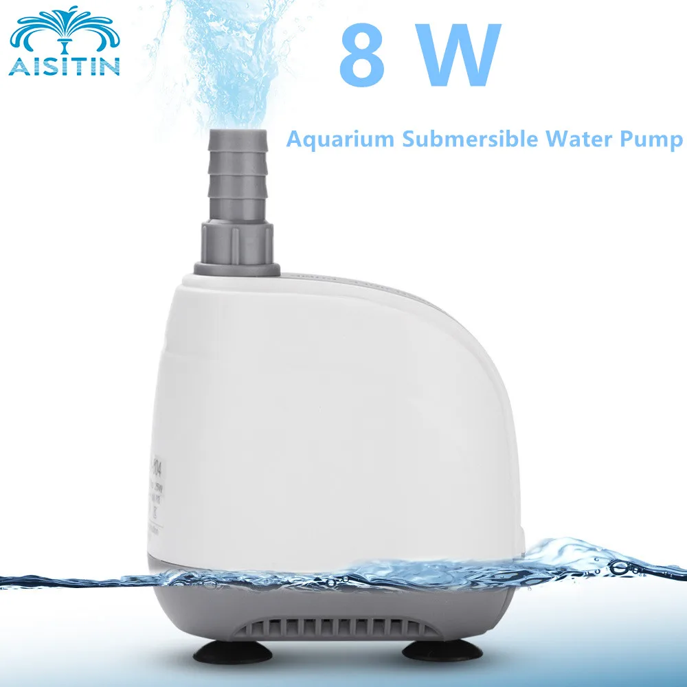 AISITIN-bomba de agua sumergible para acuario, filtro de fuente, estanque de peces, bomba de agua silenciosa, bomba de succión lateral