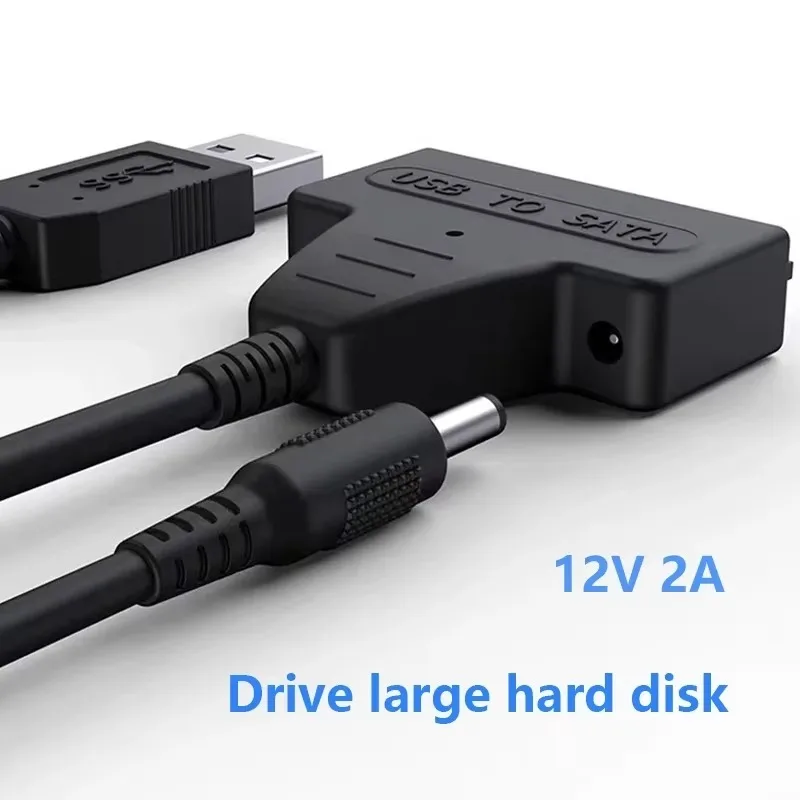Фото Кабель-конвертер USB3.0 в SATA Жесткий диск HDD SATA в USB 3.0 SATA Устройство чтения жестких дисков для 3,5/2,5-дюймового жесткого диска/SSD с 12 В/2 А №2