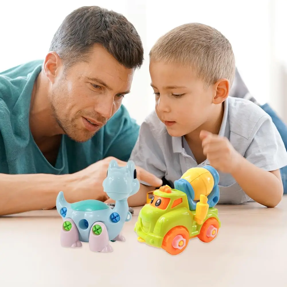 

Educational Kids Children Gifts DIY Building Blocks Disassembly Assembly Car Toy Fashionable Parent-child Interactive Toy