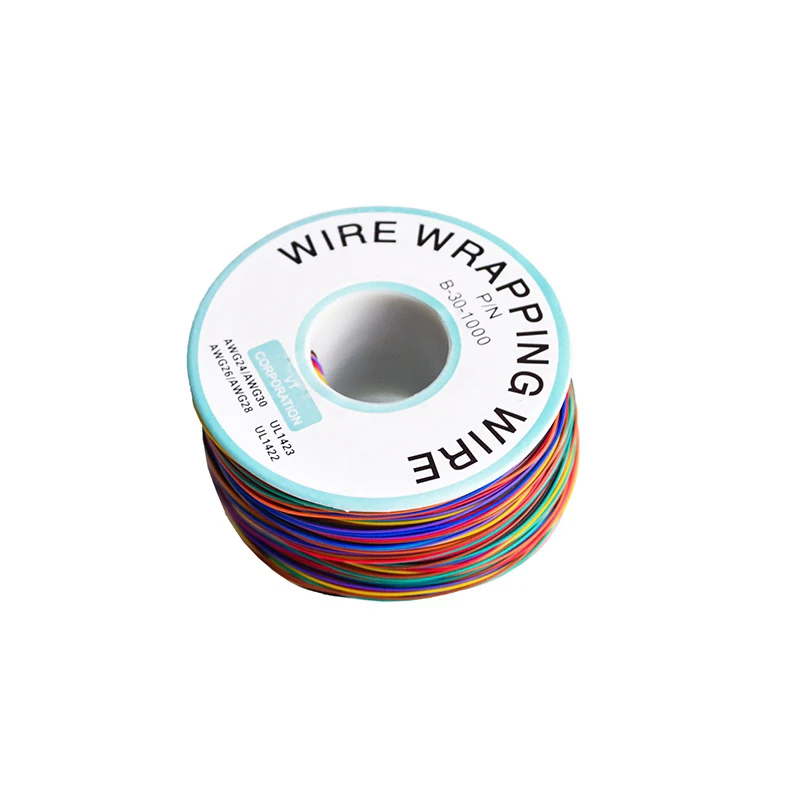 

OK Line 8 Colors Wrapping Wire 30AWG Cable PCB Flying Jumper Wire Electrical Wire For Laptop Motherboard PCB Solder