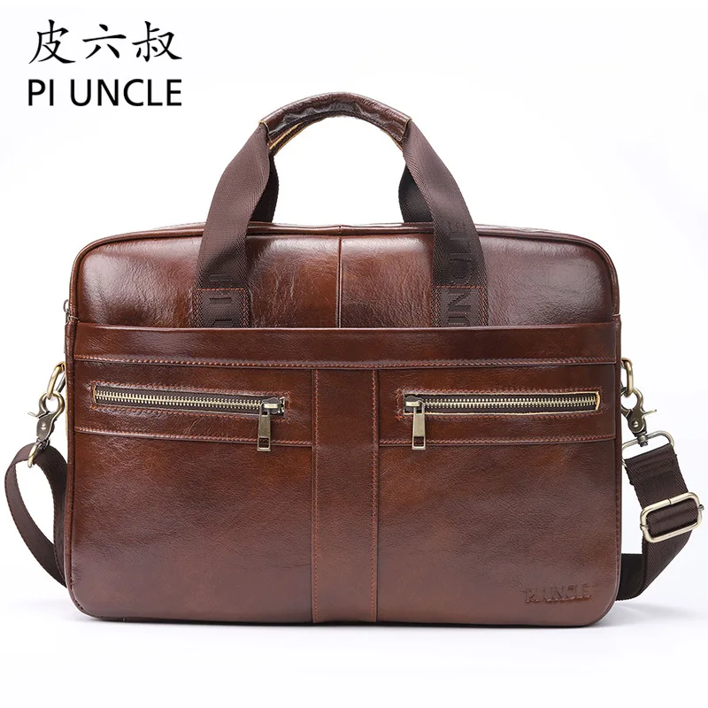 

Cross-Border New Arrival Genuine Leather Men's Briefcase First Layer One-Shoulder Crossbody Portable Designer Bag Men