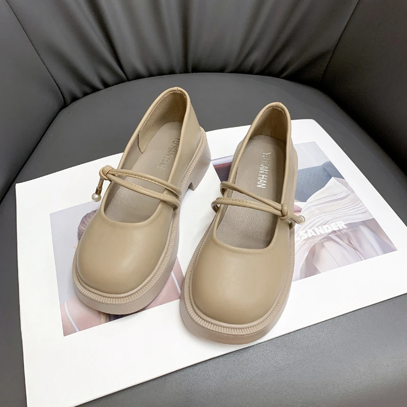 

Новинка весна-осень 2023, модные женские туфли мэри джейн на плоской подошве, повседневные уличные Нескользящие удобные универсальные туфли для женщин