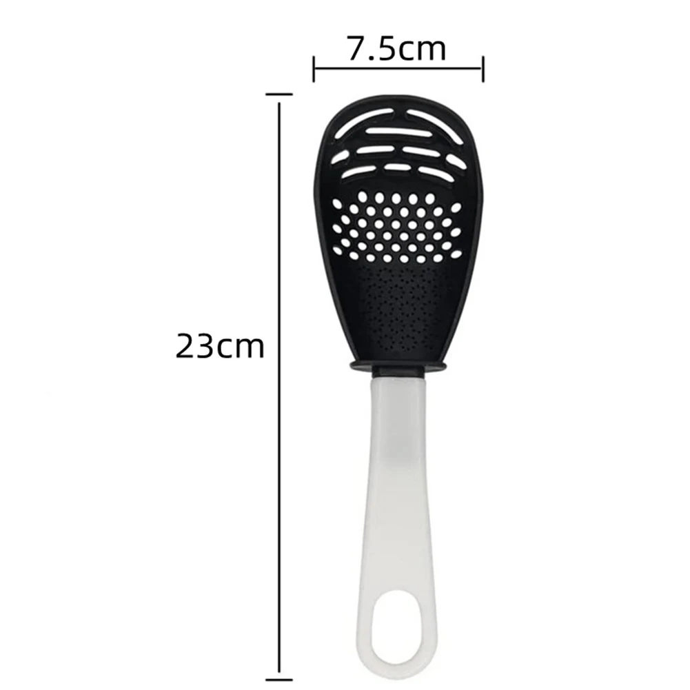 

Multifunctional Kitchen Cooking Spoon Heat-resistant Hanging Hole Innovative Potato Garlic Press Colander Spoon