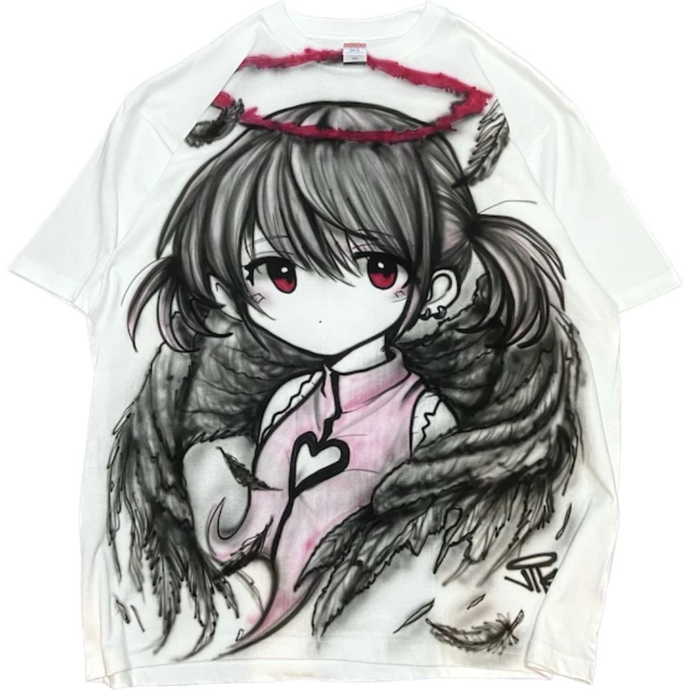 

T Shirt Womens Japanese Harajuku Anime Girl Graphic Printing Gothic Oversized T-shirt Y2k 2023 New Acg Gothic Short Sleeved Tops