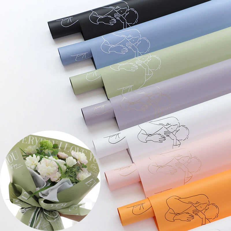 

Thickened Gift Wrap Florist Bouquet Wrapping Paper Valentine's Day Bouquet Wrapping Paper Waterproof Rose Flower Wrapping Paper