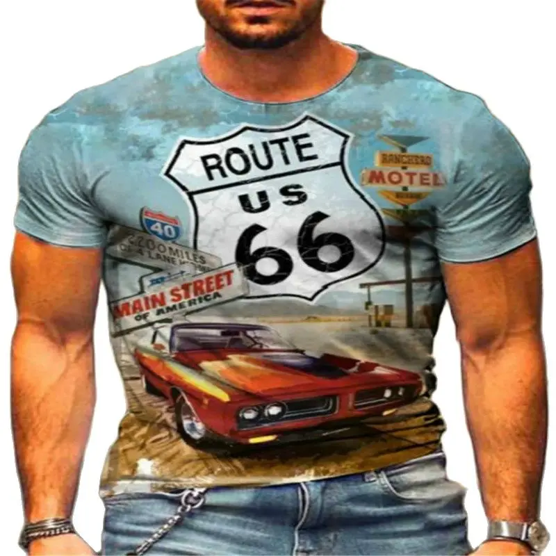 

Men's quick-drying shirt polyester summer casual short-sleeved T-shirt 3D printing youth sexy clothes Asian size 2021